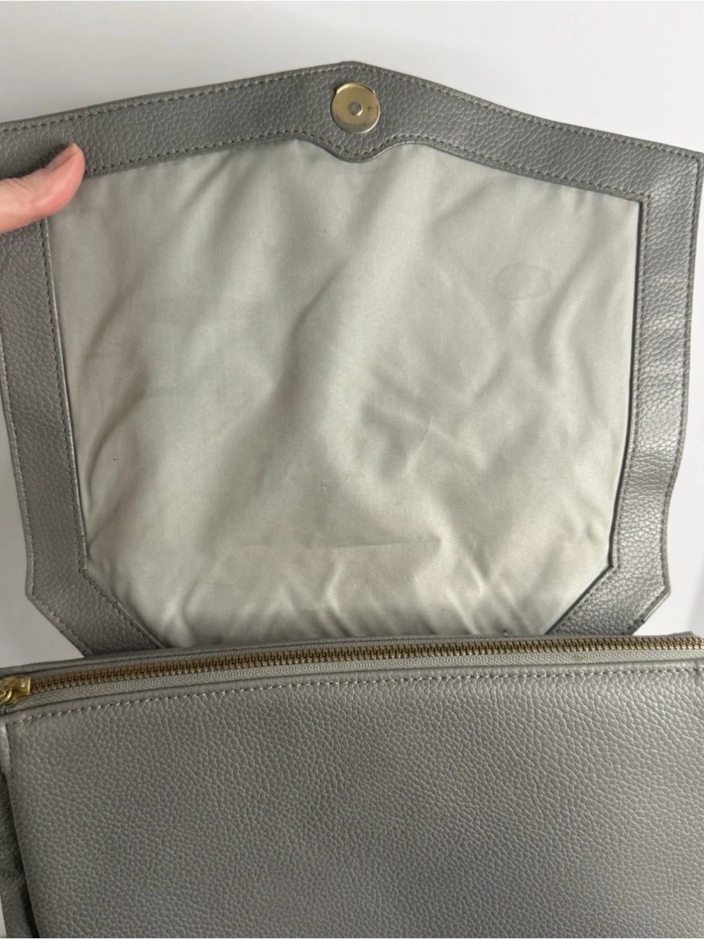 Freshly Picked Gray Leather Baby Backpack - Picture 6 of 12
